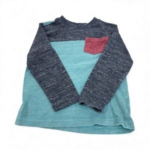 Joe Fresh Long Sleeve Shirt with Pocket - Blue and Red